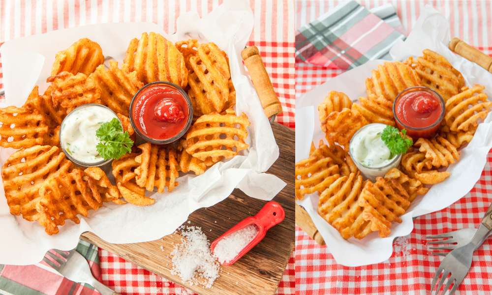How to cut waffle fries with a knife